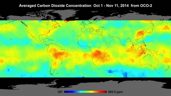 nasa 全球二氧化碳排放图jpg