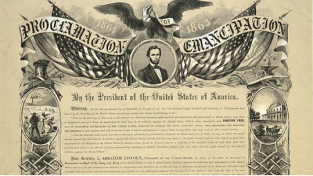 《解放黑人奴隶宣言》1864年复制