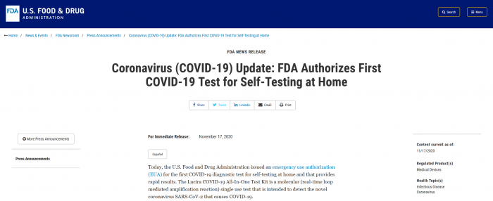 Screenshot_2020-11-20 Coronavirus (COVID-19) Update FDA Authorizes First COVID-19 Test for Self-Testing at Home.png