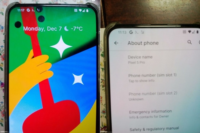 疑似谷歌pixel5pro真機曝光或採用驍龍865芯片組屏下隱藏式前攝