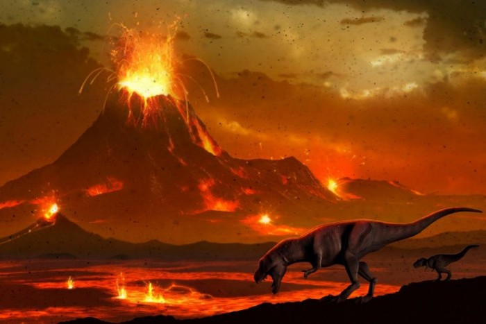 变异恐龙火山图片