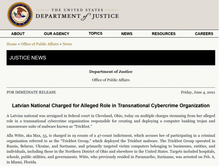 Screenshot_2021-06-06 Latvian National Charged for Alleged Role in Transnational Cybercrime Organization.png