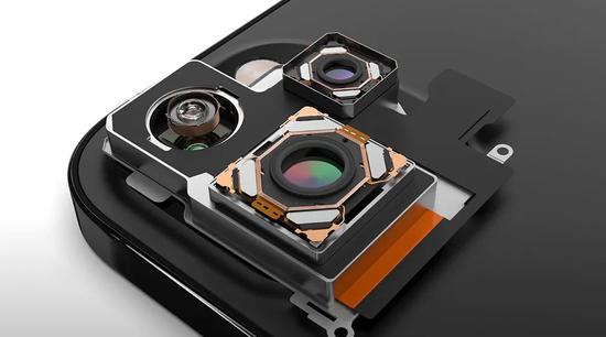 ▲“iPhone 13 Pro”中各个摄像头模组概念图