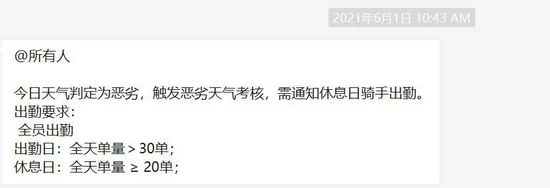 6月1日乐跑骑手工作群的通知