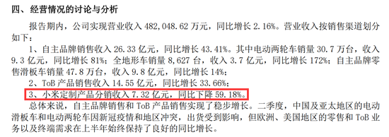 九号公司2022年半年报截图