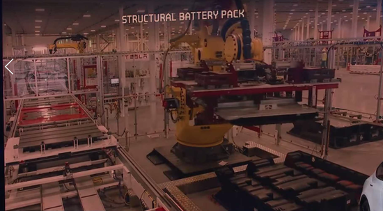 以上两张图片是特斯拉得州超级工厂的4680电池生产线