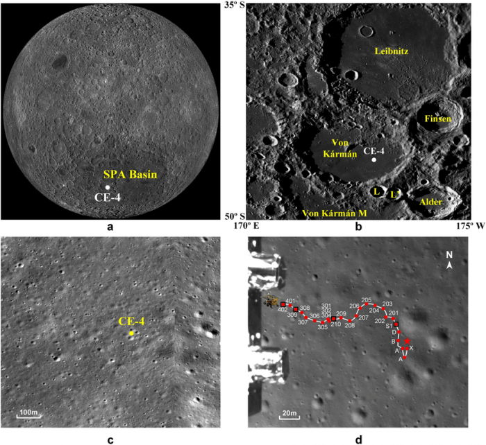 The-location-of-ChangE-4-CE-4-landing-site-and-the-track-of-Yutu-2-rover-a-CE-4.png