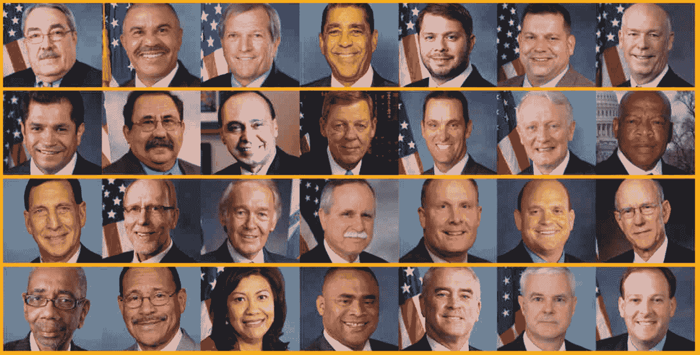 国会议员与亚马逊软件匹配的犯罪照片,他们是有色人种