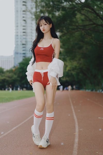 棒球背心拍照，6个姿势，轻松拍出青春活力少女感 - 图片 2