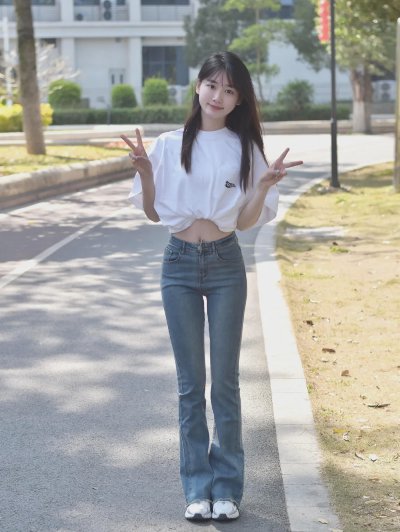 牛仔裤拍全身照，9个动作，拍照上镜漂亮、大长腿、好身材 - 图片 4