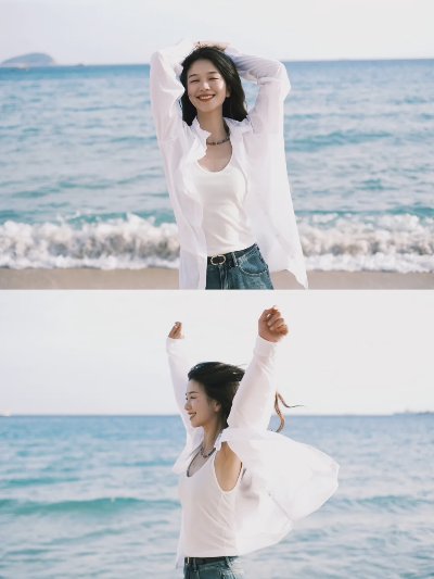 海边沙滩拍照，9个拍照姿势，漂亮气质又惬意，浪漫自由又甜美动人 - 图片 5