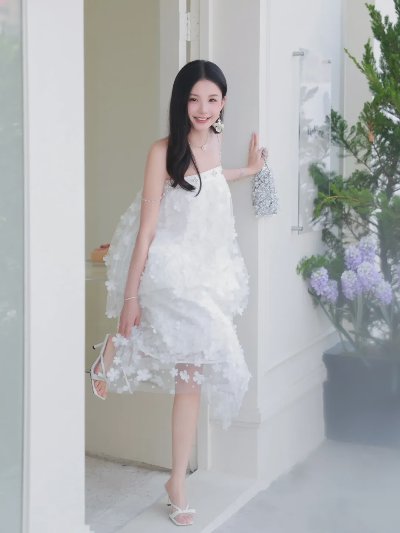穿裙子站姿、坐姿拍照，10个动作姿势，漂亮气质又浪漫，清新治愈又温柔文艺 - 图片 4