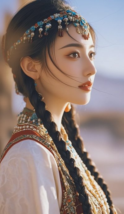 Wallpaper｜民族风女神写真无水印高清壁纸分享 - 图片 1