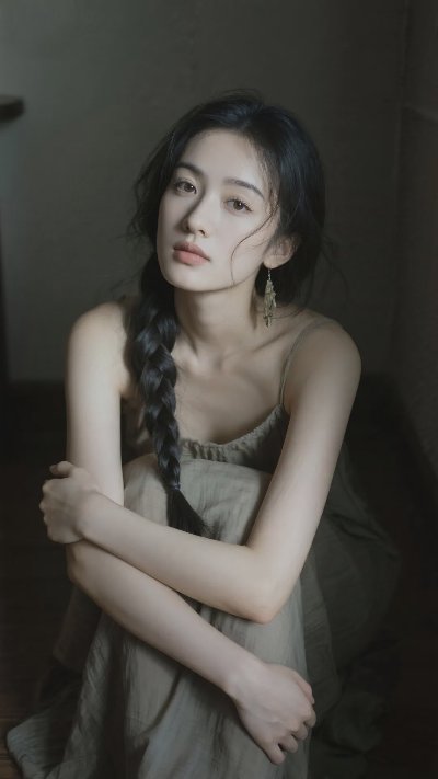 美女壁纸｜素衣独坐，内心晴窗 - 图片 1
