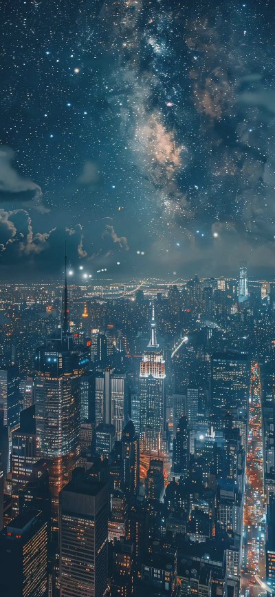 𝐒𝐡𝐚𝐫𝐞｜4K超清壁纸 城市星空 - 图片 3