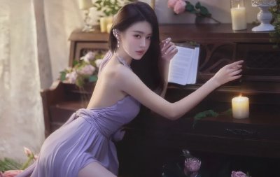 纯欲紫裙千金玉腿仙足写真 - 图片 4