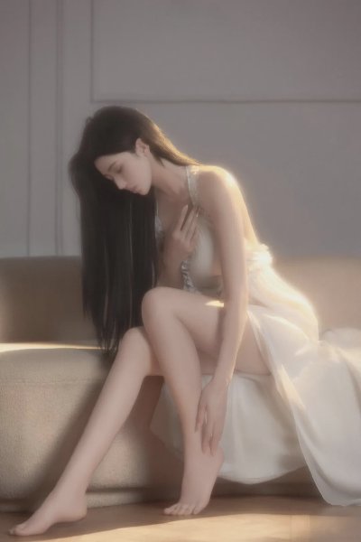 光影纯欲玉背美腿玉足写真 - 图片 5
