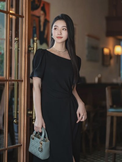 穿裙子拍照，这些动作姿势，漂亮气质又精致，高级复古显身材，轻松拿捏名媛风 - 图片 3