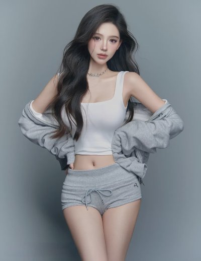 格雷系纯欲腿精辣妹身材写真 - 图片 3
