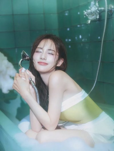 浴室写真大片，纯欲俏皮可爱 - 图片 5