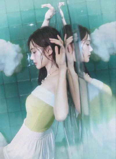 浴室写真大片，纯欲俏皮可爱 - 图片 2