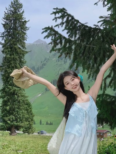 旅游拍照不知道摆什么姿势？穿长裙可以用的万能拍照姿势！自由又有氛围感 - 图片 1