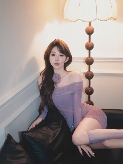 紫裙御姐纯欲丝袜美足写真 - 图片 5
