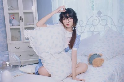 斯文甜妹连衣裙白袜写真 - 图片 1