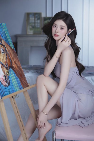 紫裙千金白肤嫩足玉腿写真 - 图片 2