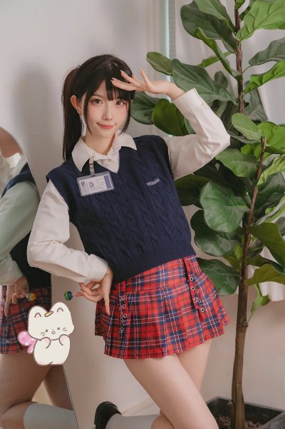 JK制服清纯少女美腿写真 - 图片 4