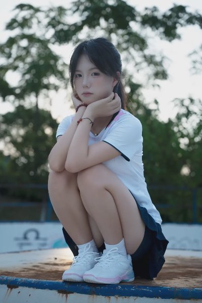 运动风妹妹马尾辫美腿写真 - 图片 5